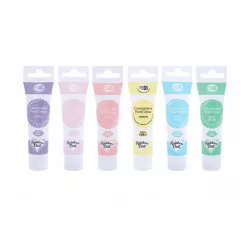 Satz Gel-Farben Rainbow Dust, Pastell 6 Stk. à 25 g