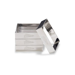 Radkühlensatz für Tartalettenboden 8x8 cm Quadrat 4 Stück