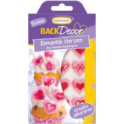 Cupcake-Dekorationen zum Kuchen 15 Stück Herzen