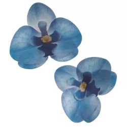 Blumen aus essbarem Papier Orchidee Blau 10 Stück