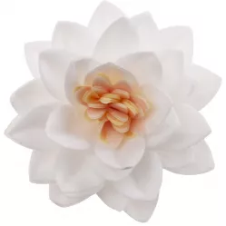 Weiße Blumen aus essbarem Papier 7 cm 15 Stücke weiß