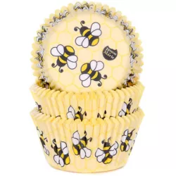 Muffinförmchen Bienenmuster 50x33 mm