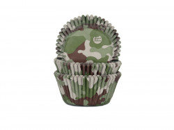 Cupcake-/Muffin-Förmchen army 50x33 mm