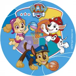 Fondant-Papier Paw Patrol Basketball 15,5 cm