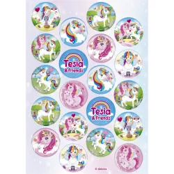 Fondant-Papier vorgeschnitten für Cupcake Einhorn