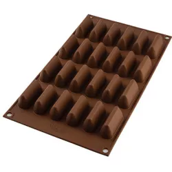 Silikonform für Schokolade Dach 24x14g