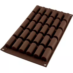 Silikonform für Schokolade Mini Buche 30x14ml