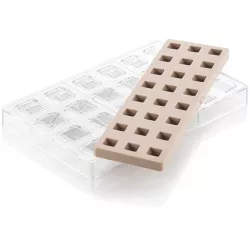 Professionelle Polycarbonat-Pralinen-Satz Quadro 24x8,9ml 1,5x2,5x2,5cm