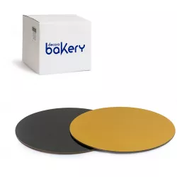 Tortengrundlage 28 cm 0,3 cm schwarz-goldrq