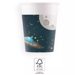 Papierbecher 200 ml Weltraum