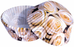 Hochzeits-Muffinförmchen – Rosen (50 Stück)