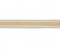 Jutastoff mit doppelter Spitze 4x500cm