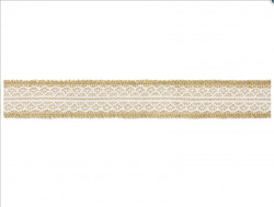 Jutag band mit Spitze 4x500 cm