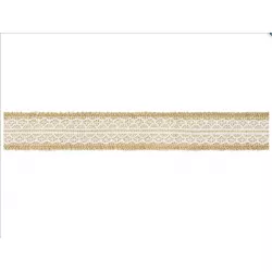 Jutag band mit Spitze 4x500 cm