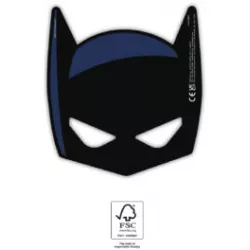 Papiermasken, 6 St., Batman