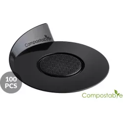 Professionelle kompostierbare Unterlagen für Mini-Desserts 8,6 cm, 100 Stück