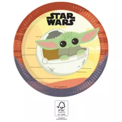 Pappteller Party 23 cm 8 Stück Star Wars Yoda