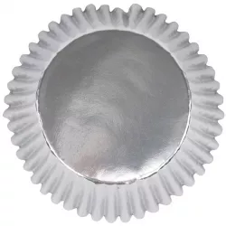 Silberne metallische Cupcake-Körbchen, 30 Stück