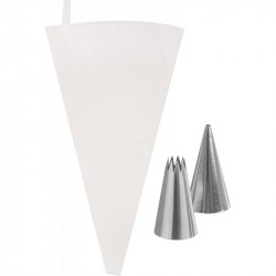 Konditor-Tülle Set, 2 Spitzen, Ø 30 cm