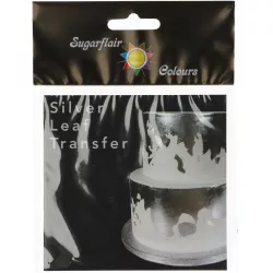 Sugarflair Transfer Blechensilber (8 x 8 cm)