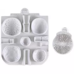 Silikonförmchen und Ader-/Nadelwerkzeug Pilzchen und Pilze