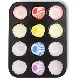 Backblech für Muffins mit Förmchen