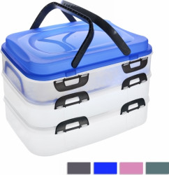 Picknick-Box mit Henkel 3-stufig