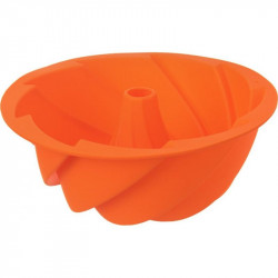 Orion Silikon-Speichform Backform Bundt-Kuchen gedreht Orange