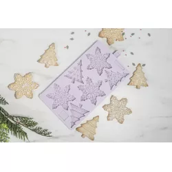 Silikonform Sternen- und Bäume CH23260