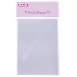 Cellophanbeutel mit silbernem Band 10x15 cm, 50 Stück