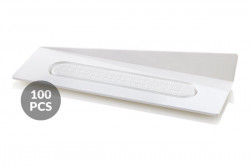Dekorative rechteckige Unterlage, weiß, 14x4 cm, 100 Stück