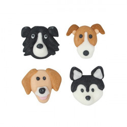 Zuckerdekoration - Hunde - 12 Stücke