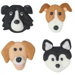 Zuckerdekoration - Hunde - 12 Stücke