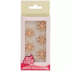 Zuckerglasur Schneeflocken, 12 Stück