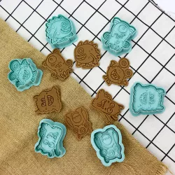 Ausstechformen „Monster“, 6 Stück, je 5,5 x 6 cm