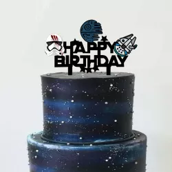 Sahnehäubchen in Darth-Vader-Optik für den Kuchen