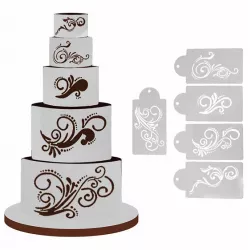 Stencil-Schablone Ornamentik 5 Stück