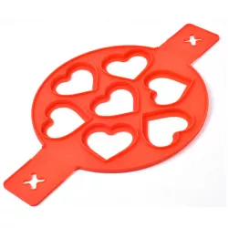 Silikon-Form für Pfannkuchen- und Spiegeleier-Herzen, 22,5 cm