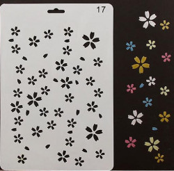 Stencil-Vorlage Blumen