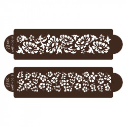 Stencil-Vorlage Blumen 2 Stück