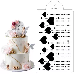 Stencil-Schablone Herzchen 40x21 cm