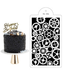 Stencils Vorlage Zahnräder 40x21 cm