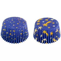 Cupcake-Förmchen Weihnachtssternenhimmel 50x32mm