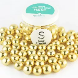 Schokoladenperlen XL 130 g goldfarben