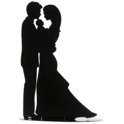 Metallfigur für die Hochzeitstorte Silhouette mit Baby