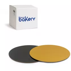 Tortenunterlage 50 Stücke 26 cm Breite 0,3 cm Gold Schwarz