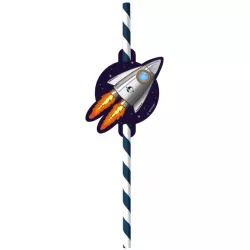 Papierrührstäbchen 8 Stück Weltraumrakete