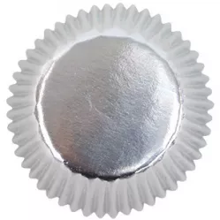 Folien-Mini-Cupcakes-Förmchen, silber, 45 Stück
