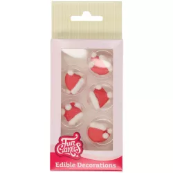 Zucker-Weihnachtsdekoration für Sankt Nikolaus Mütze 12 Stück