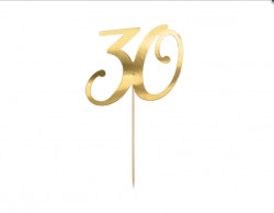 Zahl im 21 cm Kuchen goldene Zahl 30